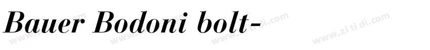 Bauer Bodoni bolt字体转换